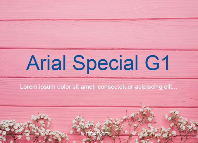 Arial Special G1 example